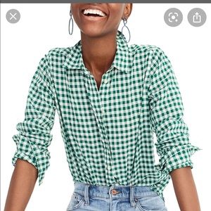 NWT Jcrew gingham button down shirt